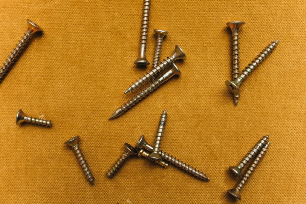 screws on surface