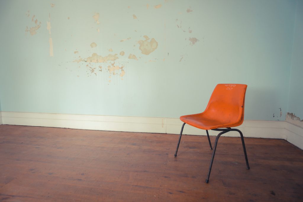 chair in empty room