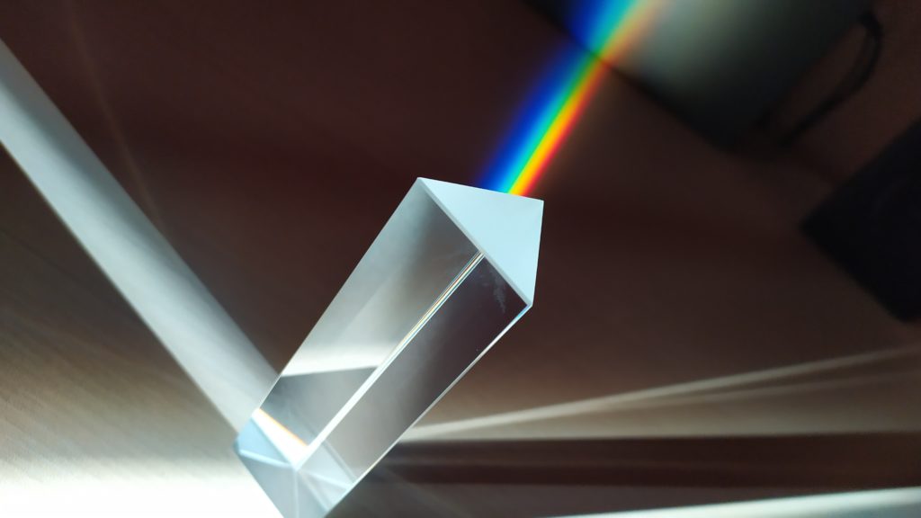 prism light refracted