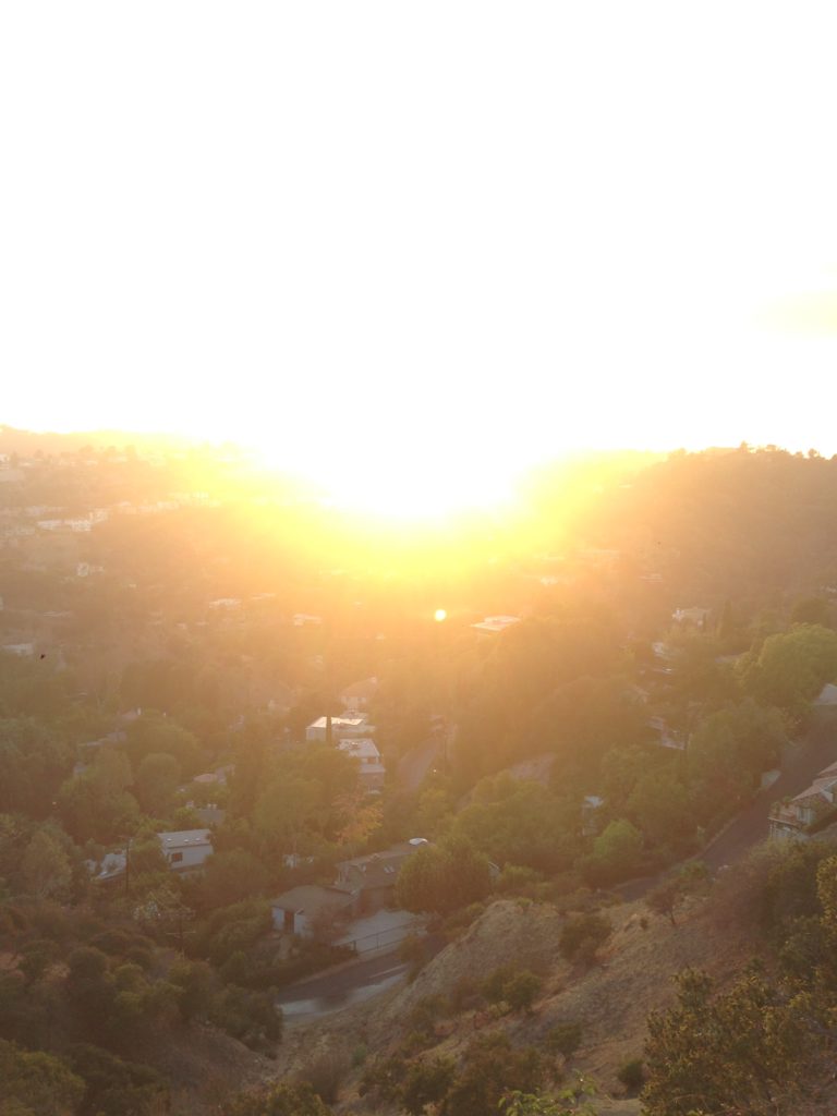 misty LA sun rise