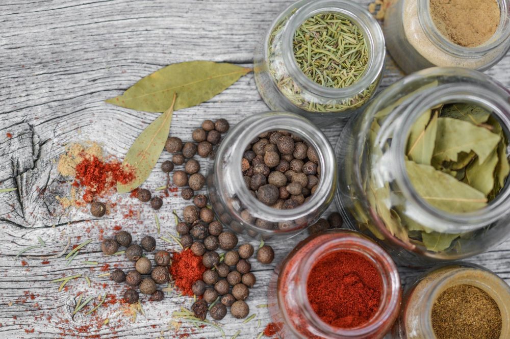 spices in jars